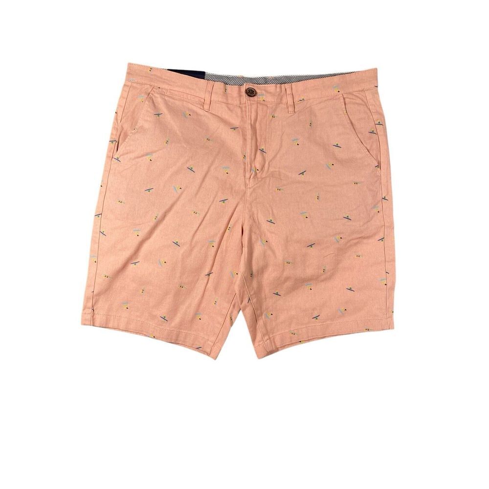 JACHS Mens Bleecker Chino Pink Shorts Side Pockets Updated Classic Size‎ 34